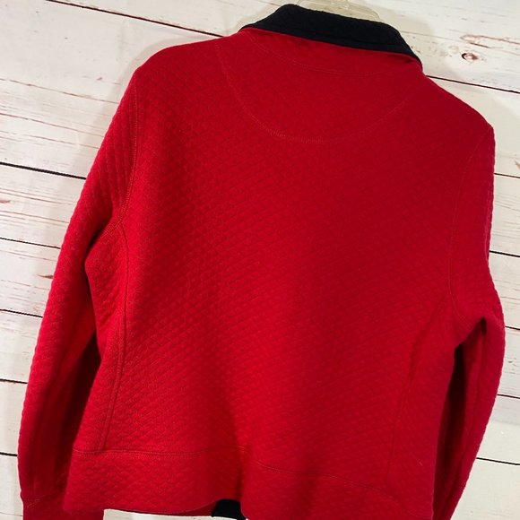 Rafaella Red & Blue Quilted Long Sleeve Zip Front Jacket NWOT Women's Size Large - Picture 7 of 11
